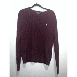 Polo Ralph Lauren Cable Knit Men’s XL Sweater Beige Pullover Fisherman Preppy